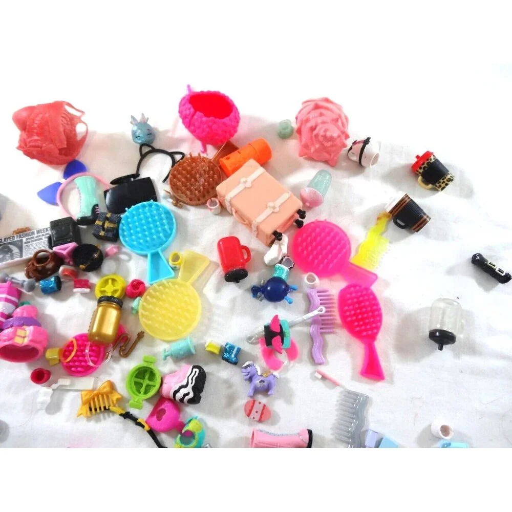 LOL Surprise Dolls Lot of Accessories Shoes Brush Comb Cups Suitcase Hair access